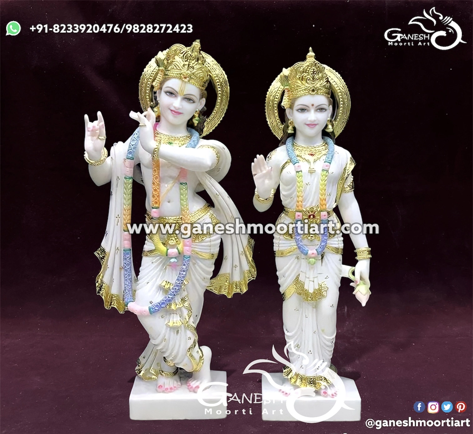 Buy Radha Krishna Marble Murti Today