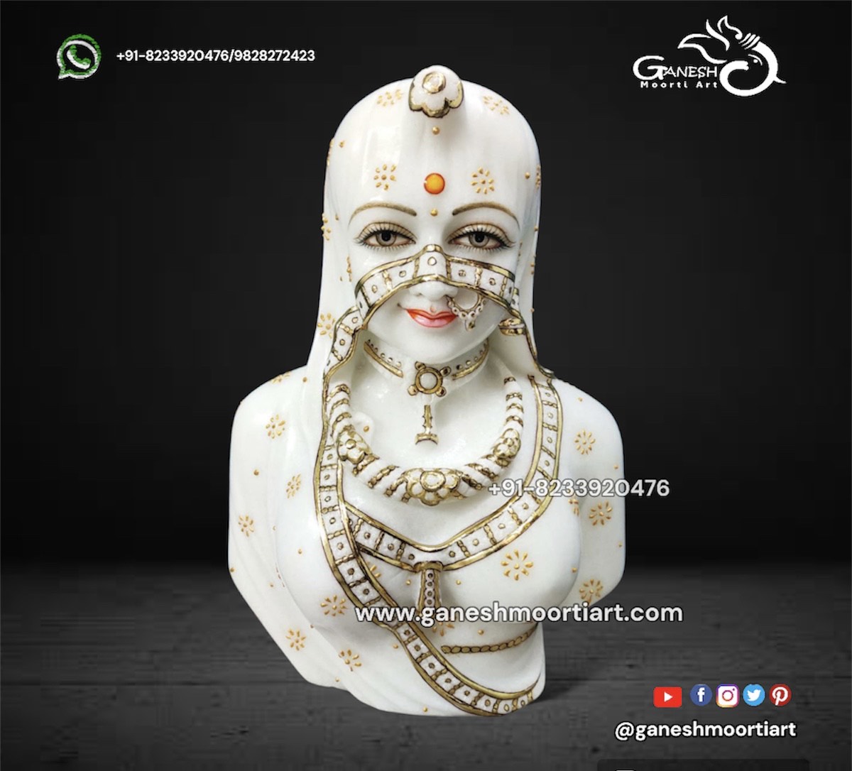 Bani thani Bust figurine for Home Decor