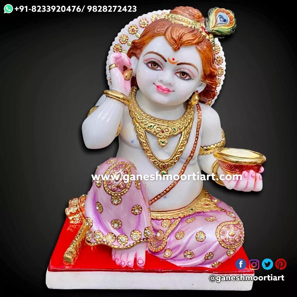 Buy Little krishna marble murti