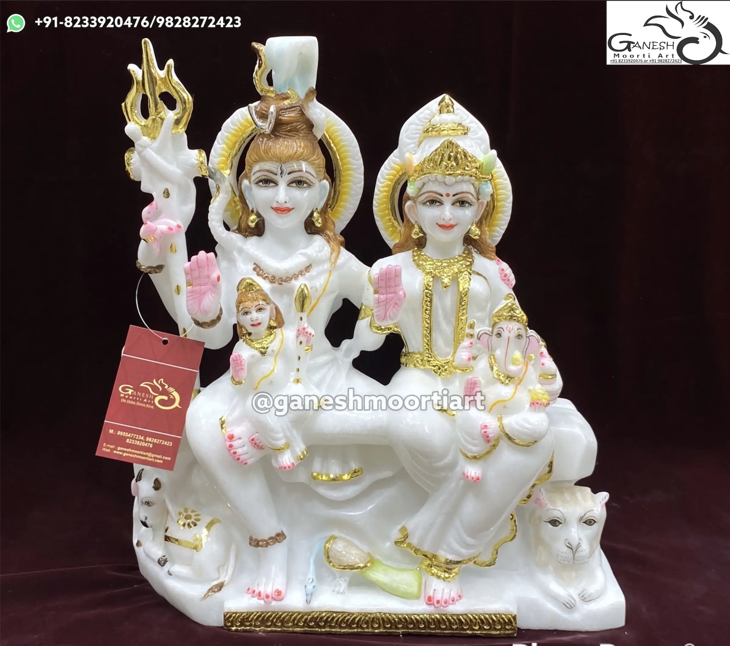 Buy Marble Shiv Parivar Statue