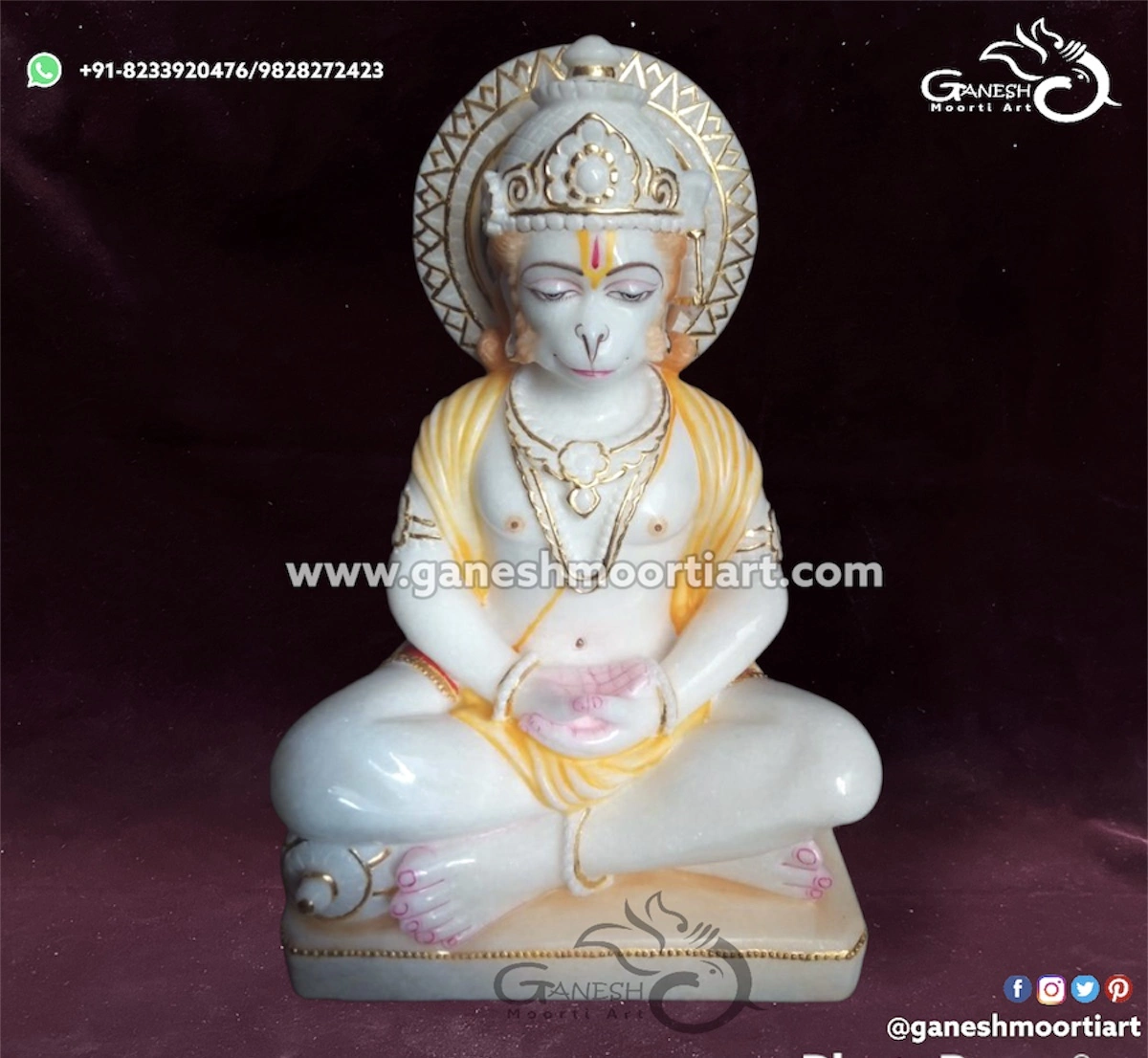 Buy Meditating Hanuman murti