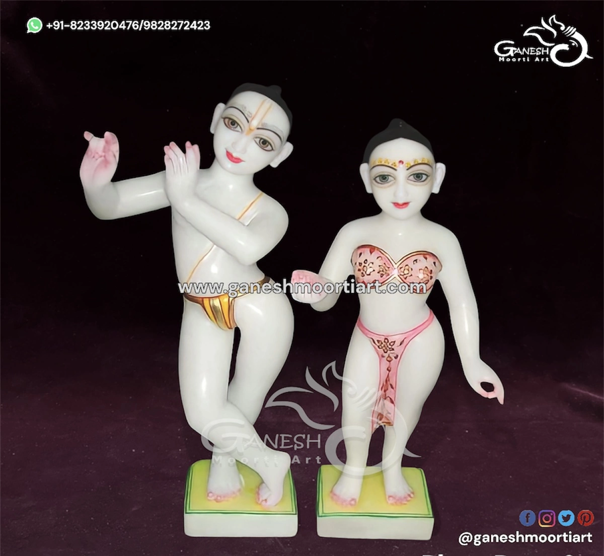 Hindu Deities Radha Krishna Idols 