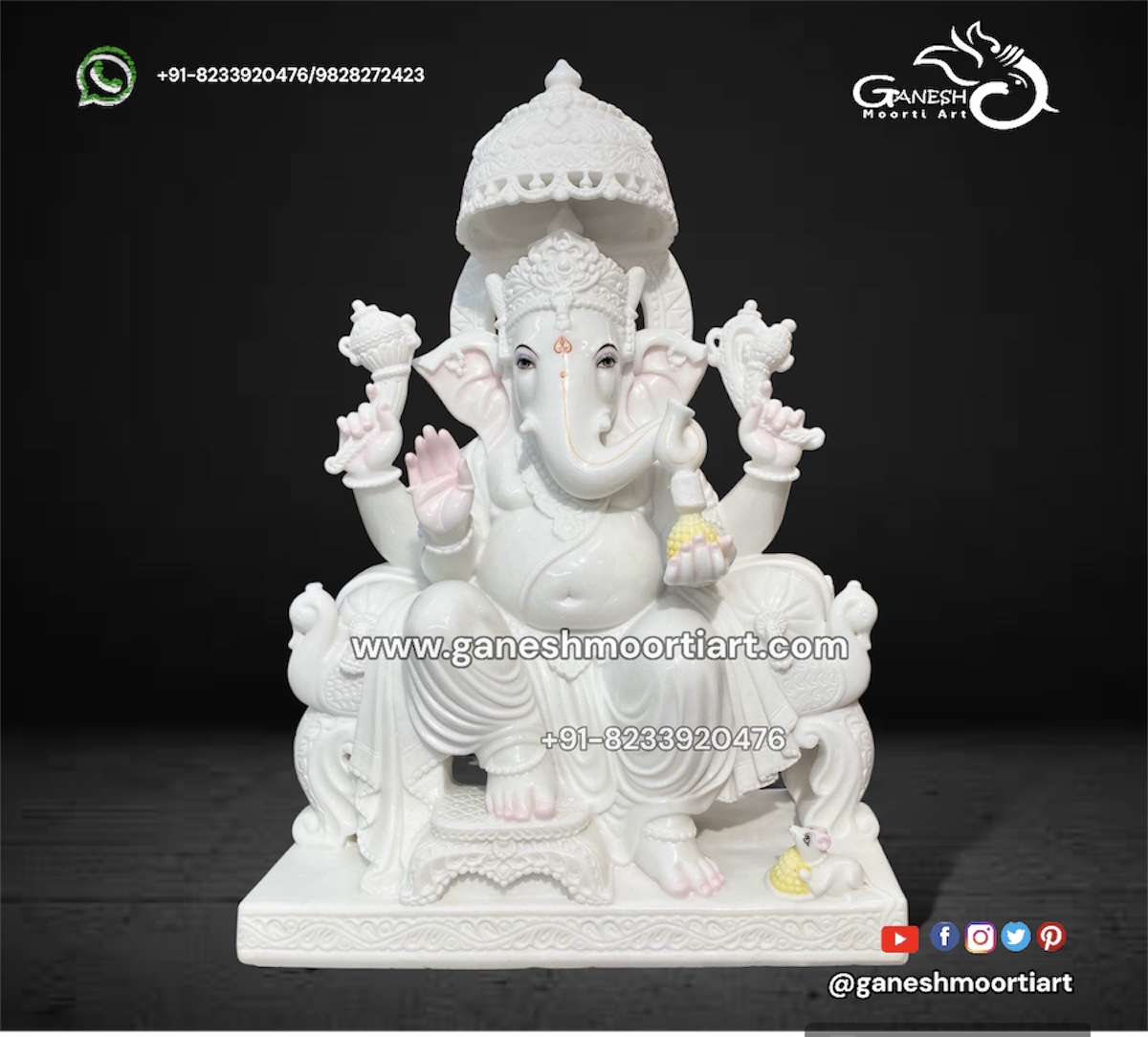 Big Vinaygar Statue in marble